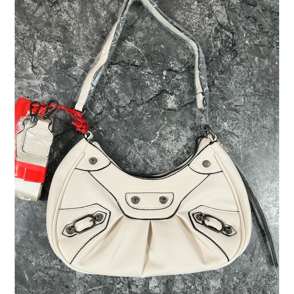 Montana West Select Ivory Hobo Purse Shoulder Crossbody Bag Adjustable Strap NWT